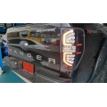 ไฟท้าย โคมไฟท้านย LED ฟอร์ด เรนเจอร์ All New Ford Ranger 2012 พื้นดำ โคมขาว ใส  ยูเรนัท ส่งฟรี